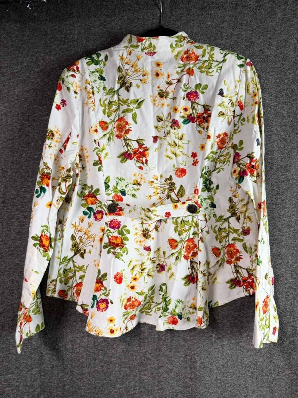Alice Through the Looking Glass Floral Jacket Colleen Atwood Peplum Size L